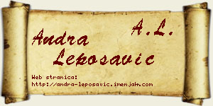Andra Leposavić vizit kartica